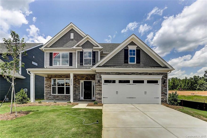 Our Cypress III plan features a covered porch for your outdoor entertaining!  Upgraded plumbing & light fixtures, interior trim package & two-tone paint, stamped carriage style garage door, iron rail & pickets, and upgraded flooring!  Designer kitchen includes upgraded birch cabinets & hardware, granite countertops with ceramic tile backspash and stainless appliances.  Come see this beautiful home today!