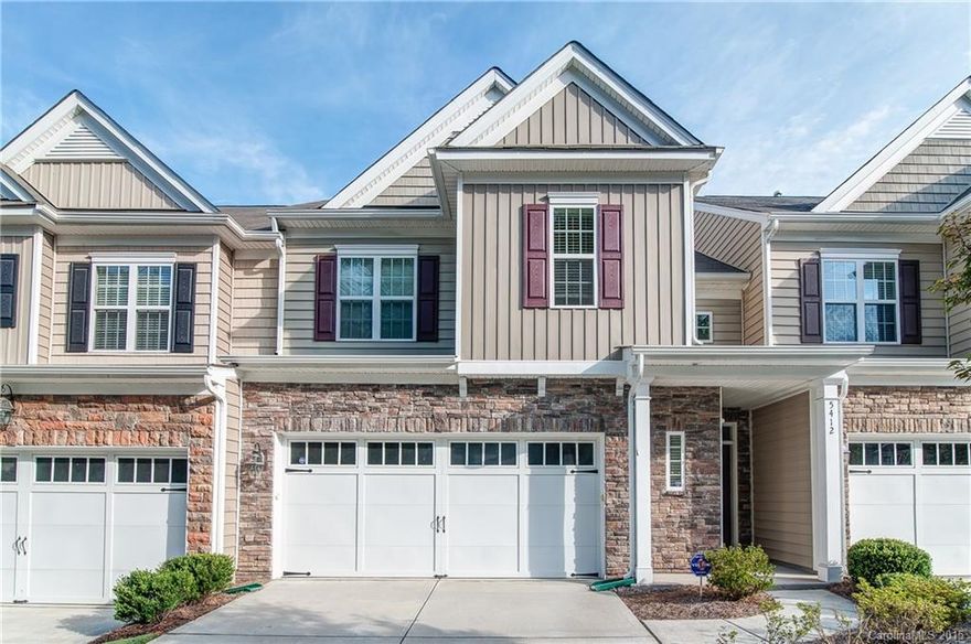 This gorgeous townhome located in the Stone Creek Ranch neighborhood is move-in ready and features granite counters, a second floor laundry room, and spacious bedrooms.  The beautiful kitchen overlooks the living room which flows into a large breakfast nook.  The home is located just minutes from restaurants and shopping in all directions!  Easy access to 540, Providence Rd, and 521.  Don't pass this home up!!!