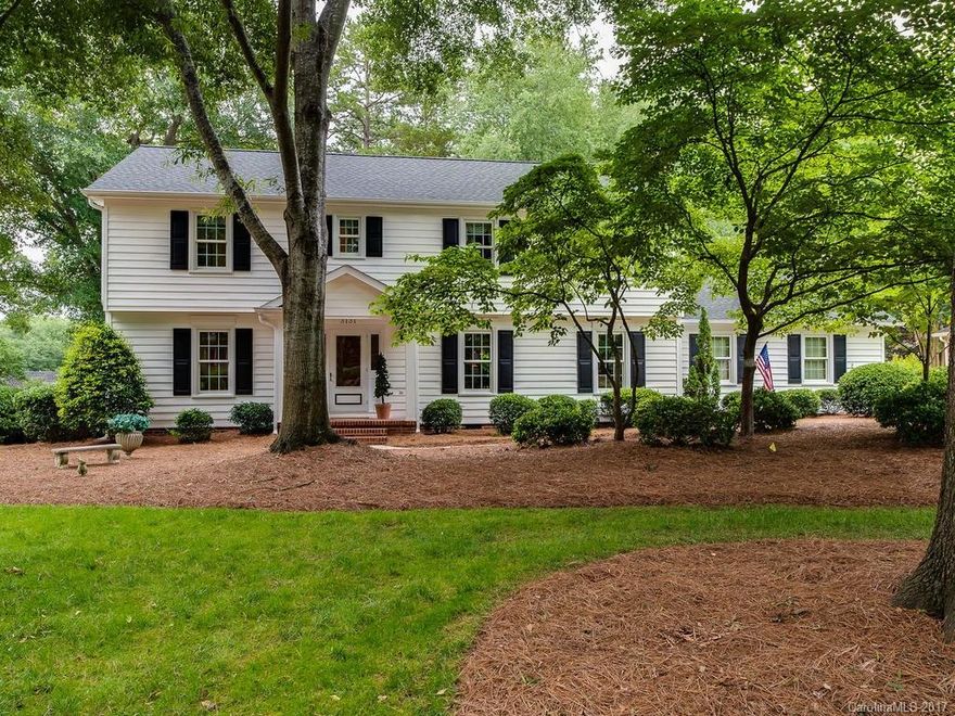 Southern Charm! Beautifully Maintained “One Owner” Home on Gorgeous Private Wooded Lot with Rear Entry Garage Featuring Custom Epoxy Finished Flooring and Oversized Patio–Lovely Setting and Great Curb Appeal! Spacious Den with Wet Bar, Brick  Fireplace (Gas Logs) open to Kitchen. Kitchen with Tile Flooring, Solid Surface Countertops and Gas Stove. Roof (2017), Andersen Renewal Windows (2014), Neutral Colors, Updated Hall Bath with Oversized Frameless Shower. Shows Beautifully–Pride of Ownership!
