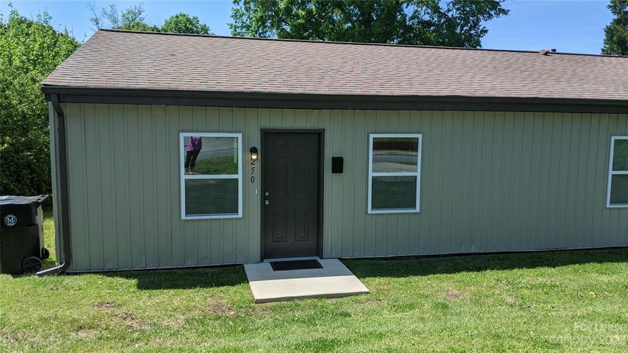 Water and lawn maintenance are included. This property has been completely remodeled with new kitchen cabinets and counter-tops, stainless appliances, new flooring, new bath vanity, commode, and tub/shower, windows, new plumbing, and electrical fixtures, energy efficient on-demand tankless water heater, and fresh paint. Located across the street from Parkview Elementary. The rear patio overlooks a large backyard. 
School Assignments for 2023-2024: Parkview, Rocky River, South Elementary, East Mooresville Intermediate School, Mooresville High.