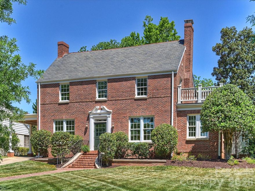 Hot Hillside at its best.  242 Hillside offers spacious living in the heart of Myers Park.  This classic traditional Myers Park home has a wonderful modern addition, making this the perfect combination of old and new.  With five bedrooms and extra living spaces on every level, there is a place for everyone to enjoy including a third floor flex space and a basement level with room for a gym, games or terrific storage.  The open concept kitchen has everything the modern buyer is hoping for including an adjacent drop zone, an oversized island, a large scullery with transom windows, access to the backyard and patio, terrific flow for entertaining and tons of natural light.  This home offers two home offices, one on the main and one on upper level.   This half acre lot has endless possibilities for outdoor living. Close proximity to The Greenway, shops, restaurants, top-rated schools.  Welcome home to Hillside!