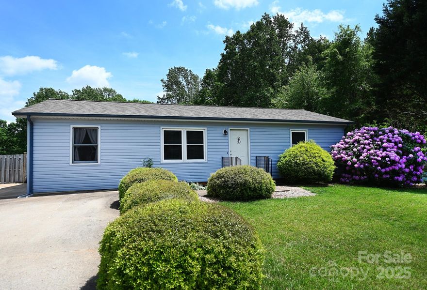 Updated 3 bedroom 2 bath home with nothing to do except move in! All appliances included - Enjoy peace of mind with recently updated siding, septic tank, water heater, deck, bathroom, heat pump, flooring - situated on a corner lot. Just minutes from Hickory, Conover and Newton. Also close to I-40 and 321 if you need quick access. Private backyard with a privacy fence and fire pit. Home has plenty of natural light and neutral colors. 1 bedroom is currently being used as a den for added flexibility. Open floor plan concept, no wasted space here. Be prepared to see this one quick!