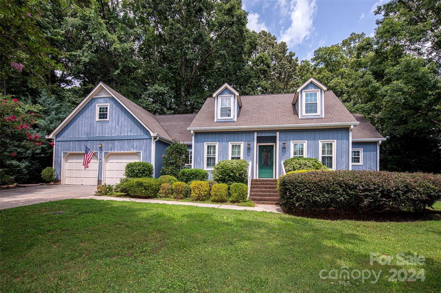 Sturnbridge home ready for new owners in great S. Charlotte location! 1.5 story Cape Cod style home with hardwoods in formal living room, foyer, dining room and family room; masonry wood burning fireplace in family room; kitchen features solid surface countertops, tile backsplash, built-ins and stainless steel appliances; main level primary suite. Second floor features 2 bedrooms with updated full bath and large rec room/fourth bedroom Rec room is heated/ cooled by separate built-in unit. All bedrooms have walk in closets
  Screen porch, HUGE deck, oversized two car garage; built-in gas grill and irrigation system. 
  Minutes to Quail Hollow, Ballantyne and Pineville.