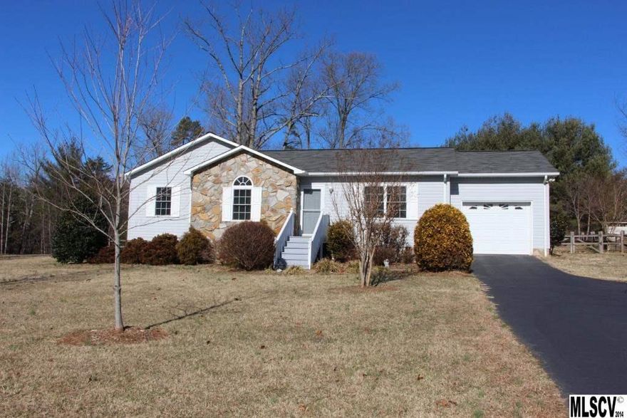 Take advantage of this one level ranch style home with 3 bedrooms & 2 baths. Open living room floor plan with vaulted ceiling & kitchen featuring an island w/ eat-at bar & dining area.  Appliances include range, refrigerator, washer & dryer.  Down the hall is a master bedroom with walk-in closet & master bath, additional 2nd full bath and bedrooms 2 & 3.  This home has a single car garage, fenced-in backyard w/ outbuilding, screened-in porch for outdoor enjoyment.  Located in a nice peaceful area, come check it out.