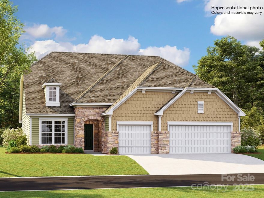 The Gilliam floorplan is a new two-story home that combines comfort and elegance. It features a formal living and dining room for entertaining, a family room for casual gatherings, a covered porch, three-car garage and a sunroom for indoor-outdoor living. Two secondary bedrooms and a lavish owner’s suite are made for rest and relaxation. Upstairs are a versatile loft and a fourth bedroom. Plus, our signature Everything's Included program means you will get a gourmet kitchen with double ovens and cooktop, quartz or granite kitchen countertops, subway tile backsplash, ceramic tile, luxury vinyl plank flooring, and a gas fireplace (per plan) at no extra cost! Harris Mill located in a sought-after Indian Land, offers luxury homes and quarter acre and wooded homesites. Homeowners will enjoy nearby proximity to great shopping and dining at the Promenade at Carolina Reserve, Waxhaw, and Ballantyne.