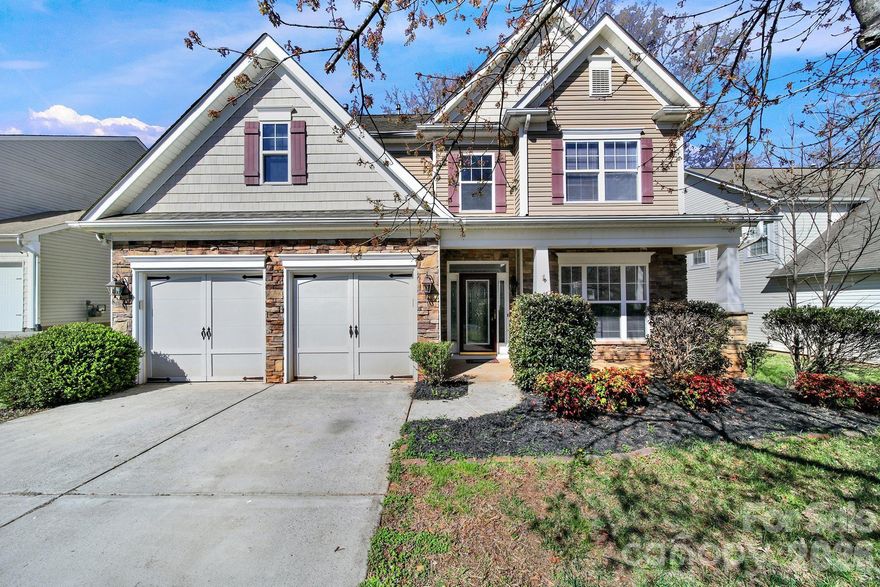 Sought after Seven Oaks community in the University area. Two-story home featuring four bedrooms and a bright two-story great room with a cozy gas fireplace. Fresh interior paint and new carpet and laminate flooring throughout make this home move-in ready. The upstairs laundry room is conveniently located near all bedrooms for everyday ease. Situated on a quarter acre wooded lot offering added privacy. Washer, dryer, and refrigerator to convey with acceptable offer. Low HOA dues include access to the community pool. Ideally located across the street from Reedy Creek Park with more than 10 miles of scenic walking and biking trails. The kitchen appliances and downstairs thermostat are new and under warranty. Schedule a showing today and view all this home has to offer you.