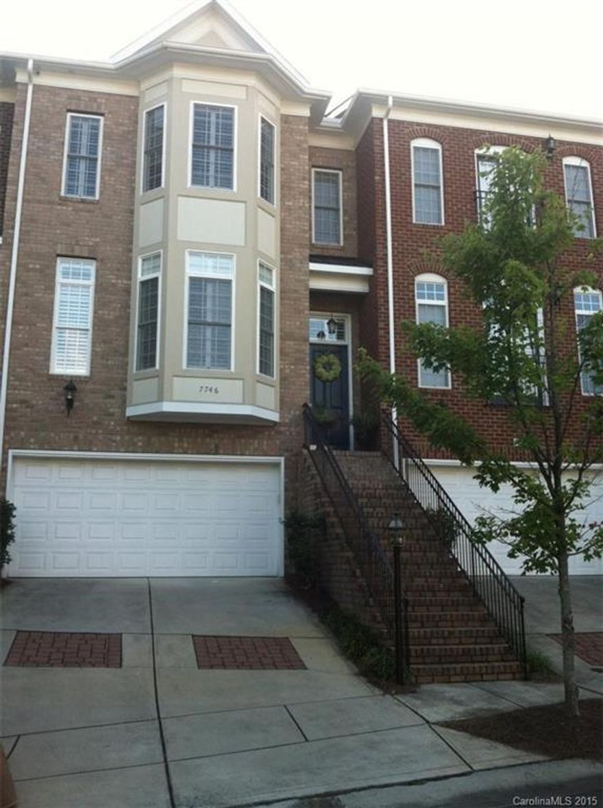 Beautiful S Charlotte model home in gated community w/ all the up-grades featuring 2 masters up w/ bedroom/bonus on lower level w/ full bath, elevator, plantation shutters,hardwood on main & lower level, master w/dual sinks, jacuzzi tub & separate shower. Surround sound throughout, security system, granite counters, GE Profile stainless steel appliances, gas cook top & wet bar. Private deck w/ motorized awning (2014) & fenced courtyard with private views of natural area. 2 car garage w/ storage.