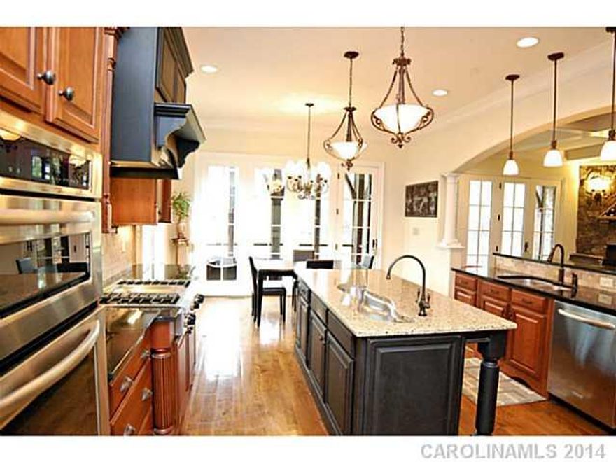 Gated community!!  5 min drive from the Ballantyne area!  This was originally the model home.  Features not listed or photographed:  an additional misc room (could be used as additional office, sewing room, etc), a wine closet, 4 fireplaces, central vac system, heated floors in master bathroom, butler's pantry, etc etc.  MUST SEE IN PERSON!