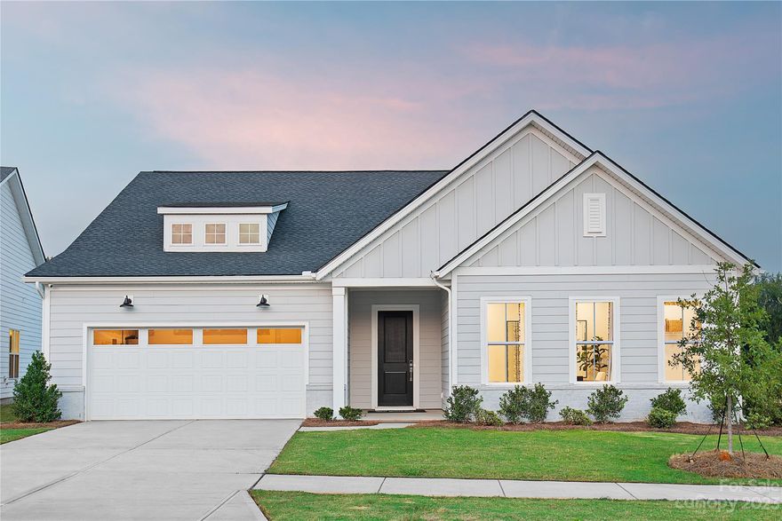 ACT NOW! Model leaseback opportunity offered by luxury builder! This spectacular designer model home perfectly fits your lifestyle. Embrace relaxation in the sun-filled great room and adjacent kitchen with butler's pantry and casual dining area.  On the first floor is the primary bedroom suite that provides a tranquil atmosphere with lavish bath. Multi Stacked door opens to a covered patio to enhance your outdoor experience. Upstairs bonus room and bedroom with full bath complete this home.  10' Ceilings and 8' doors plus an upgraded trim package add to overall luxury of the home. Griffith Lakes is a spectacular new, low-maintenance community situated on almost 400 pristine acres inside of 485. The community clubhouse is projected for completion in 2025 and will feature a stunning clubhouse, fitness center, outdoor pool, pickle ball courts, tennis court, bocce ball, grilling & firepit areas. It will overlook the beautiful lakes with miles of walking trails.