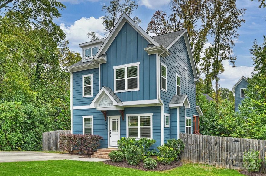 This is the one you’ve been waiting for! A modern Craftsman-style gem surrounded by some of Country Club Heights’ most stunning mid-century modern architecture and newer builds. Built in 2020, this home gives you all the character of Plaza without the 80-year-old home headaches. Enjoy a bright, open layout with upgraded cabinetry, stainless steel appliances, a walk-in pantry, and designer finishes throughout. The spacious primary suite has everything you want—dual vanities, a walk-in closet, and a large tiled shower. Step out back to your fully fenced yard, complete with a fire pit and screened-in porch, perfect for cozy fall nights with friends. Experience the best of Charlotte living in this 3-bed, 2.5-bath newer construction home under $500K. Ideally located near Plaza Midwood and NoDa, with Shamrock Park, Lang Van, and Eastway Recreation Center just minutes away! Zoned for the sought-after Shamrock Gardens Elementary, this home is ideal for anyone seeking low-maintenance living and a smart investment in one of Charlotte’s fastest-growing areas. Elevation Certificate, Survey, and FEMA letter removing structure from SFHA available for review upon request.