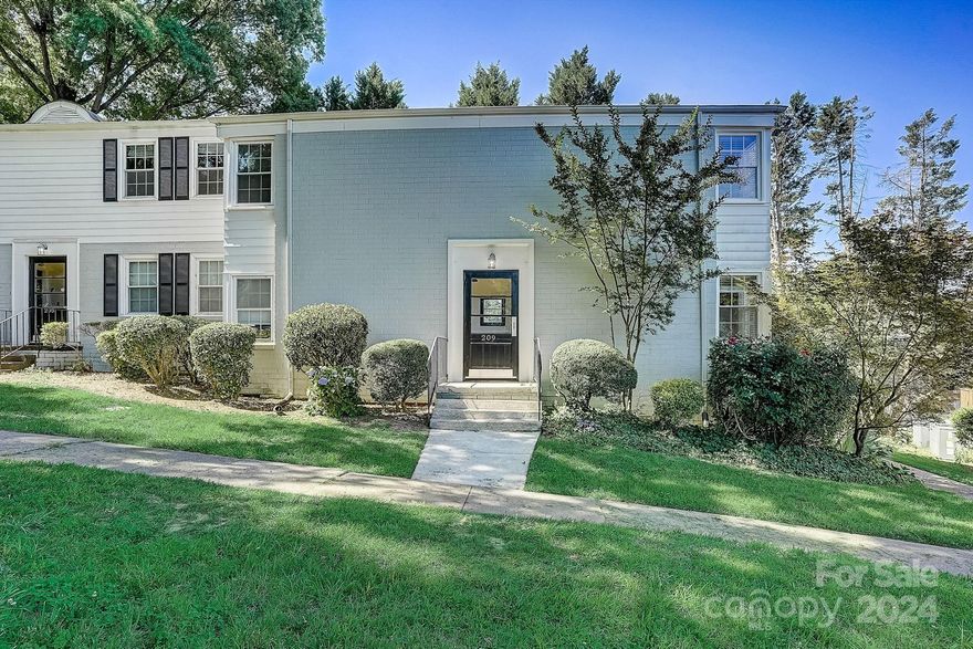 Welcome to your new home in the sought-after Selwyn Village! This end unit condo offers a perfect blend of modern amenities and classic charm, making it a standout in the market. Key Features: Fresh paint, Inviting floor plan: Step into a spacious and well-designed layout that maximizes every square foot.  Beautiful hardwood floors: Enjoy the warmth and elegance of hardwood throughout the living spaces.  Abundant natural light: Large windows flood the interior with natural light, creating a bright and airy atmosphere.  Updated kitchen: featuring tile flooring, granite countertops, and a stylish subway tile backsplash.  Updated bathroom: Pamper yourself in the updated bathroom, complete with Carrara marble flooring, a white subway tile surround, and a marble vanity top. A barn door adds functionality while maximizing space.  Fresh neutral paint: The interior has been freshly painted in neutral tones, creating a blank canvas for your personal style. Minutes to Southpark, I-77 and airport