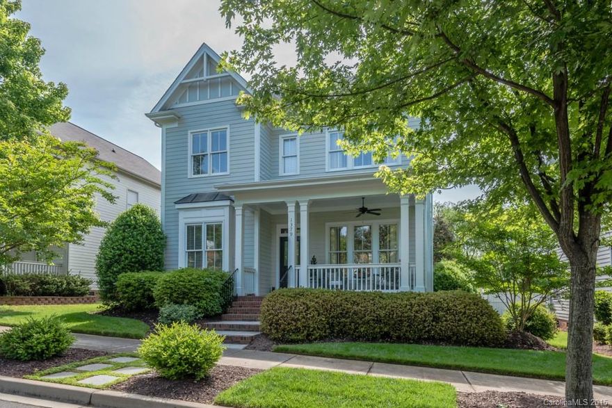 True southern charm w/inviting front porch, fenced back yard & extensive landscaping for privacy. Wood floors on main level, kitchen w/granite counters, stainless appl, Kitchen Aid gas range & Bosch dishwasher. Remodeled master bath w/walk-in tile shower. Upstairs has a spacious loft area, 2 secondary bedrooms, a full bath & an oversized bedroom/bonus room. Tankless water heater installed 2011 & HVAC replaced in 2012 (up) & 2014 (down). Dining room is currently being used as a sitting room.