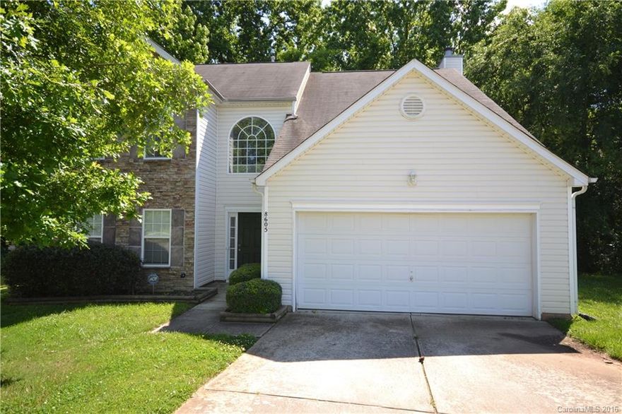 Spacious 4 bdrm 2.5 bath home with lots of storage space.  First floor has kitchen with all appliances, breakfast nook, family room w fireplace, living room, dining room and half bath.  Second floor has large MRB with tray ceiling, master bath w garden tub and separate shower, and huge walk-in closet; 3 additional bedrooms with vaulted ceilings, full bath and laundry room w washer/dryer included.  Very private deck in back and fenced in area of yard.