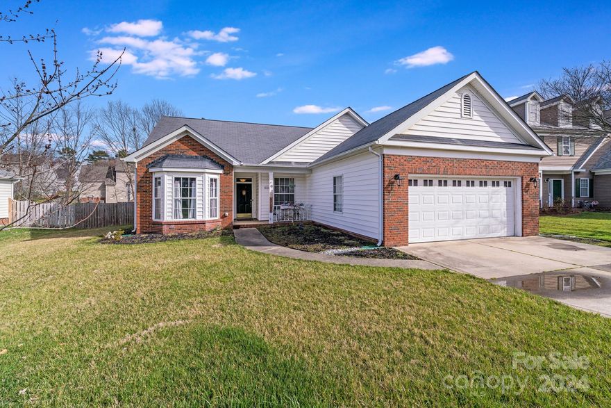 Welcome to your dream home in The Village of Leacroft. Strategically located near the highway, this residence offers easy access to a myriad of amenities. Whether you're a commuter or love exploring the Queen city, this home provides the perfect launching pad for your lifestyle.

As you step into the heart of this home, the kitchen greets you marble counters for a touch of luxury while the adjoining family room boasts elegant wood floors and a natural gas fireplace.
Rest easy in the spacious primary bedroom with updated ensuite bath. 2 additional bedrooms at the other side of the home ensure privacy is not an issue.

Convenience extends beyond the interior, with a 2-car garage ensuring secure parking and additional space in the driveway for guests. The backyard is a private oasis, fully fenced for tranquility and featuring a charming patio for al fresco dining or enjoying sunny afternoons. Updates attached; home air purifier added 12/23

Don't miss this one- it won't last long!