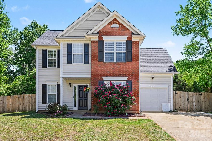 Welcome to 13403 Willow Falls Road in Charlotte, NC. This 3-bedroom, 2.5-bath home offers a fresh and updated feel throughout.

Enjoy a bonus room featuring a beautiful herringbone hardwood floor design, along with new hardwood flooring on the upper level. The bathrooms have been updated with modern tile floors and new mirrors, while new light fixtures throughout the home add a bright, clean touch.

Situated on a corner lot, this property also features a fenced backyard, perfect for outdoor use, and an extended driveway with plenty of parking space, and an aluminum shed for additional storage.