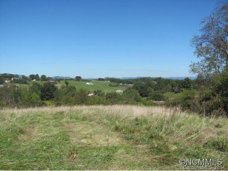 Cleared, easy to show acreage 10 mins from town but "in the country". Rolling pastures & trees throughout, small creek runs through the middle, larger creek on NW property line.  Magnificent mountain views. Several home sites. Right-of-way & 2 access points from Toby Dr off Ramsey Rd.  Seller will also grant ROW from Dix Creek Chapel Rd. Acreage (portion of PIN) & adjusted taxes subject to survey.Agents: Supra chained to entry gate.Well & septic.