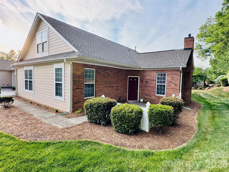 East Charlotte Condo Alert! Situated in the charming Trellis Pointe community within the Becton Park area, this expansive and rare 3-bedroom, 2.5-bathroom residence presents incredible value. The main floor boasts a bright, open-concept great room with soaring vaulted ceilings and beautiful wood flooring. The living and dining areas flow seamlessly into a well-appointed kitchen featuring plentiful cabinetry and a bar-height counter perfect for entertaining.

The main level also hosts the generously sized primary suite complete with a private en suite bath, a secondary bedroom, a convenient half-bath for guests, and easy access to the attached 2-car garage and laundry room. The upper level provides the highly sought-after third bedroom—which serves beautifully as a versatile bonus room—alongside an additional full bath. Step outside to relax on your private front patio, or take advantage of Trellis Pointe’s fantastic amenities, including a community pool and clubhouse. Conveniently located near shopping, dining, and major highways, this fantastic opportunity won't last long—schedule your showing today!