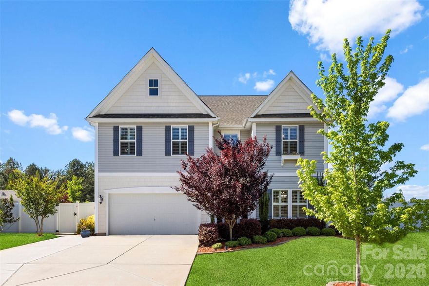 Welcome to this beautifully upgraded 5 bedroom, three-bath home on over an acre of private, wooded land in the sought-after Conservatory at Waxhaw Creek. With plantation shutters, crown molding, wainscoting, and luxury vinyl plank flooring throughout, every detail feels thoughtful and high-end.
The gourmet kitchen steals the show — high-end Samsung appliances, a large island with granite sink and touchless faucet, plus a custom pantry with built-in lighting, drawers and an etched-glass door. The open living area features a striking stone fireplace, perfect for relaxing or entertaining.
You’ll also love the private main-floor office that easily converts to a fifth bedroom, and a huge loft upstairs that’s ideal for a playroom, media room, or second living space.
The primary suite is a true retreat with a walk-in shower, spa tub, and a custom closet. Step outside to your private oasis: a fenced yard with apple and peach trees, highbush blueberries, grapevines, a fire pit, outdoor fireplace, patio, and hot tub.
Additional upgrades include a whole-home water filtration system, new tall toilets, and a full sprinkler irrigation system for the entire acre.
This seven-year-old home is truly move-in ready and offers the perfect blend of comfort, style, and privacy. Come see it for yourself.