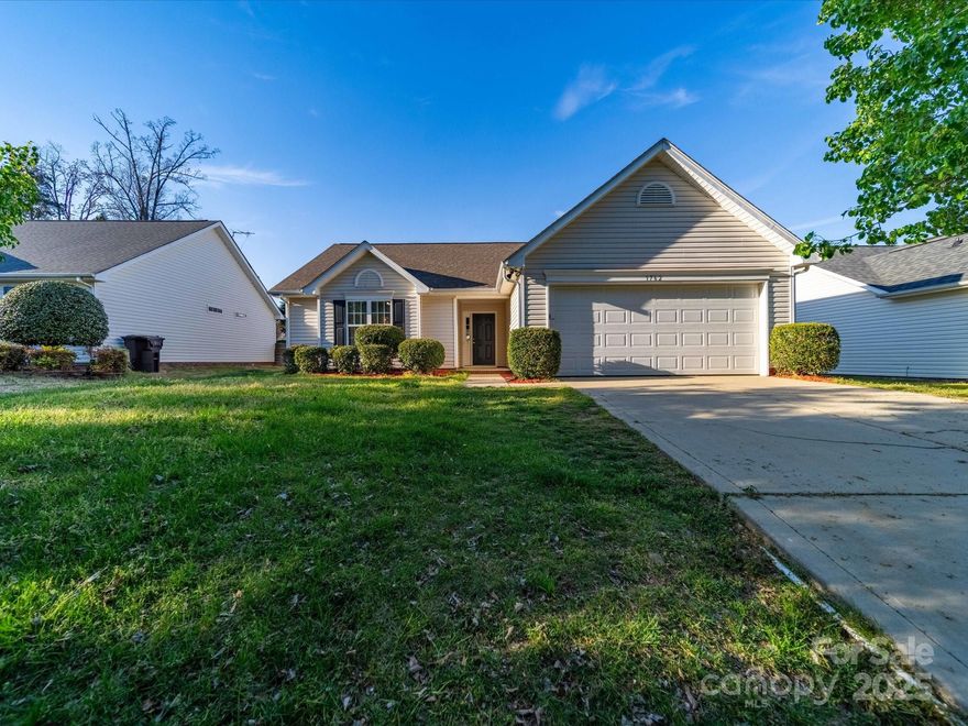 Welcome to this beautifully updated home in a prime location! Step inside to find neutral interior paint, an upgraded kitchen featuring quartz countertops and stainless steel appliances. The inviting living area boasts a cozy fireplace and a soft, neutral color scheme—perfect for adding your personal touch. The serene primary suite offers a peaceful retreat with soaring cathedral ceilings and plenty of natural light. Enjoy outdoor relaxation in the backyard, complete with a charming sitting area. Just minutes from shopping, dining, and I-77, this home offers both comfort and convenience. Don’t miss your chance—schedule your showing today!