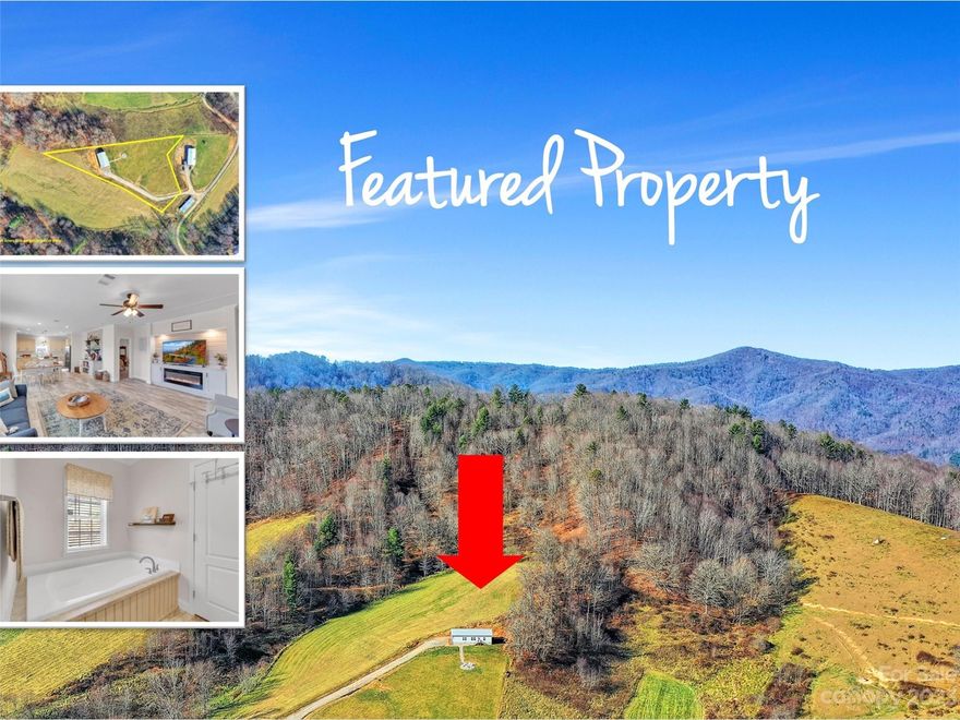 Make this tranquil dream home your reality. Hilltop setting offers a 360-degree view. Endless possibilities for the 2.06 acres with no restrictions! To make it even better, the land is already cleared! With an inside just as beautiful as the view, you can enter through the mudroom, large enough to fit the washer and dryer that is included. A delightful kitchen with all stainless appliances and farm sink just waiting to be used.  Three spacious bedrooms with closets big enough for all your storage needs. Primary bedroom has large bathroom with double sinks, stand-in shower, and massive soaking tub. A charming and alluring living room includes a beautiful gas fireplace and breath-taking views of the mountains. The views from the living room are enough to make you think it was a painting, instead of a window.  Benefit from the serenity of nature and walk out the front door off of the living room and take the walkway leading you to a fire pit. Appreciate the quiet, private oasis.