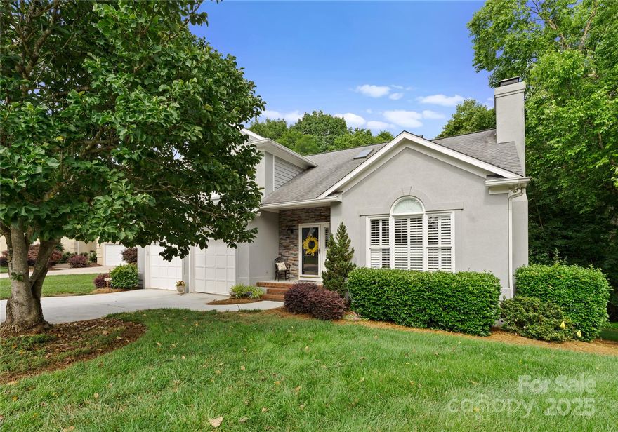 Nestled on a quiet cul-de-sac & backing up to the scenic Raintree Golf Course, this well-maintained 3-bedroom, 2.5-bath home offers the perfect blend of comfort, convenience, & style. The primary suite is located on the main level, providing easy, one-level living. Inside, you'll find gleaming hardwood floors, plantation shutters, a beautiful kitchen, & a light-filled family room w/ vaulted ceilings & a cozy fireplace. The dining room is perfect for hosting gatherings or enjoying meals. The main level offers seamless access to the backyard, which overlooks a private, tree-lined yard—an ideal retreat for morning coffee, evening relaxation, or entertaining. Upstairs, 2 spacious bedrooms & a full bath are complemented by a versatile loft area—perfect for a home office, bonus room, exercise space, or playroom. Located in a top-rated school district & one of Charlotte’s most desirable areas, this home offers the lifestyle you’ve been dreaming of—peaceful, private, & close to everything!