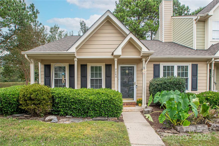 Hard to find corner unit ranch townhome in the Sought-After Arbourgate Meadows section of Raintree! Remodeled kitchen w/ all stainless steel appliances (2023), granite countertops, white kitchen cabinets and white subway tile backsplash.  Primary bedroom has vaulted ceiling, walk-in closet and beautifully updated en-suite bathroom that includes painted cabinets, NEW quartz countertops, faucets, hardware, mirrors and light fixtures all 2024 .  Hall bath was also updated 2024. Neutral paint throughout, all fans and blinds (2018).  Washer/Dryer & Refrigerator to remain.  Google Fiber available!  Water and sewer included in HOA. Private backyard.  2 dedicated parking spaces in front of unit. Amenities included with the HOA dues are club house, pool, pond. Membership to Raintree Country Club is optional. Great location! 5 min. to Alburetum, Waverly and Hwy 485. Convenient to great restaurants and shopping. Top rated schools! Per HOA siding replaced 2018/2019 and roofs replaced approx 2017