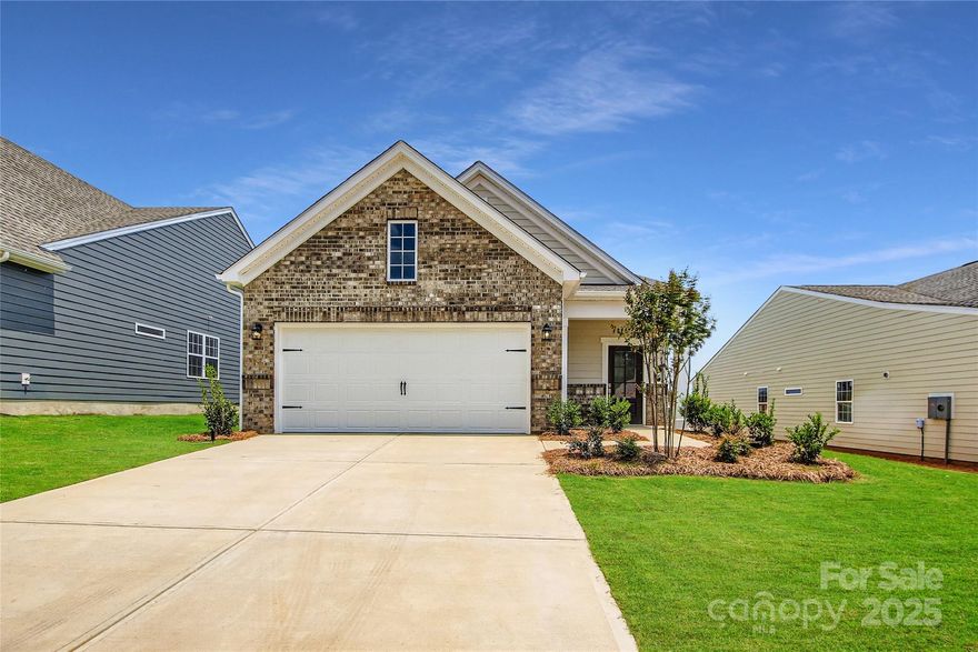 The Chiffon is a new single-story home that delivers comfort and convenience. Immediately upon entry is a large Great Room ideal for modern entertainment and living, followed by an intimate breakfast nook and a well-equipped kitchen. A nearby flex space and rear covered patio offer additional shared space. To provide restful retreats, there is a tranquil owner’s suite with an attached full-sized bathroom and a secondary bedroom. Completing the home is a two-car garage. Plus, our signature Everything's Included program means you will get a gourmet kitchen with double ovens and cooktop, quartz or granite kitchen countertops, subway tile backsplash, ceramic tile, luxury vinyl plank flooring throughout the home, and a gas fireplace (per plan). Roselyn is a master-planned community offering exclusive ranch homes designed for active adults.