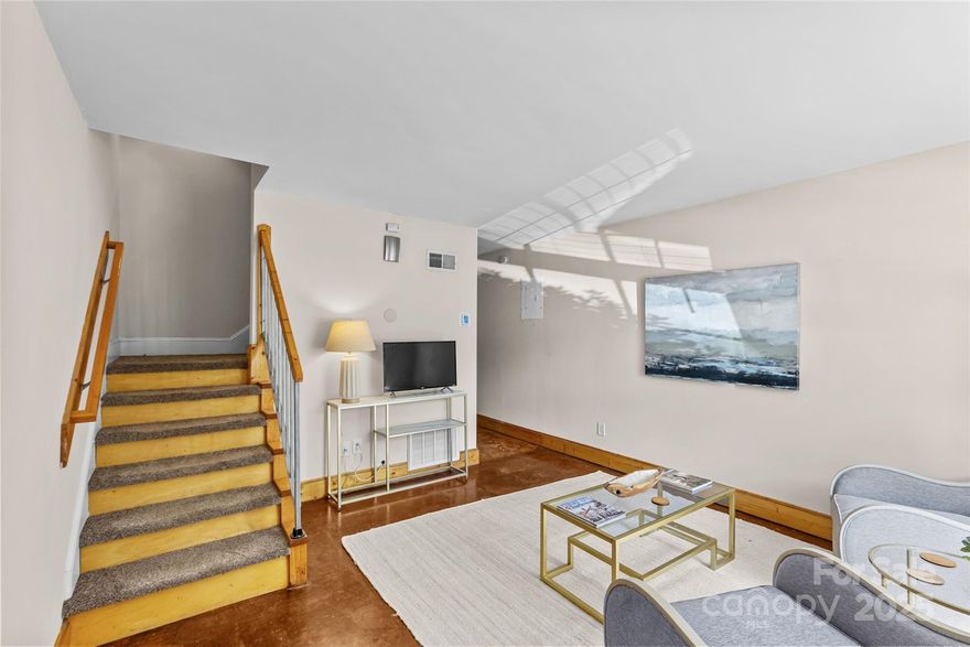 Welcome to this one bed, one bath end unit condo in Birch Landing! Upon entering downstairs, you'll find a cozy living room space and the kitchen with modern updates and a washer/dryer connection. Walk out the back door and enjoy a fenced in patio. Upstairs you have a spacious primary bedroom and bathroom as well as an office space. Conveniently located - Uptown is 10 minutes away! No rental restrictions.