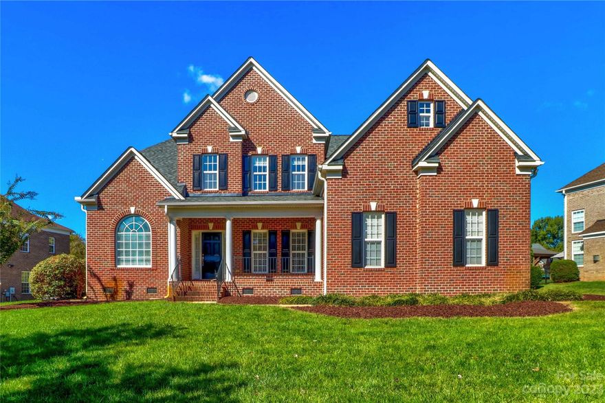 This home is in a wonderful location in popular Laurel Park.  A large porch greets you as you approach the front door.  The spacious floorplan has both formal areas, an office and an open great room/kitchen/breakfast area with two story windows and built in bookcases.  The kitchen has granite counters, stainless steel appliances and features a gas stove.  The primary bedroom is on the main level and features a garden tub, separate shower (with new glass shower surround) and separate sinks. Upstairs are 3 additional bedrooms and a bonus/bedroom (with a closet) with plenty of space for everyone.  There is ample attic storage with two walk in storage areas and a pull down attic as well.  The exterior rear yard is level and private.  A well serves the in ground irrigation system so your grass can stay beautiful even through the hot months.  The neighborhood is fabulous with a large pool, tennis courts, clubhouse, playground and a pond.