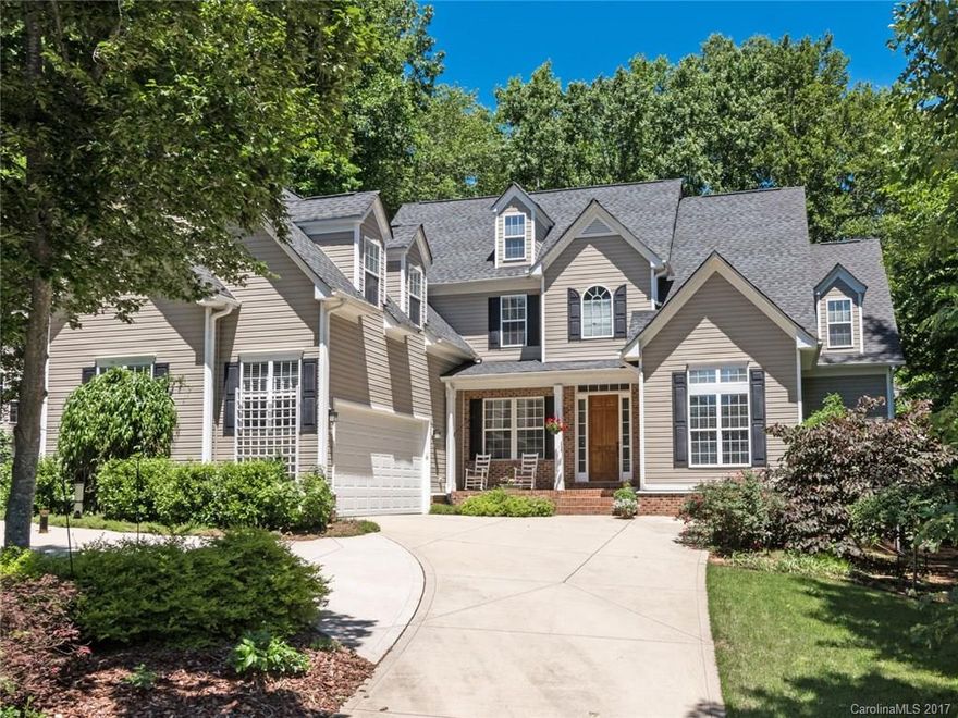 Immaculately maintained, open concept 4 Bedroom/3.5 Bath beauty - with master and private office on main. Gourmet kitchen with double wall ovens, Wolf cooktop – overlooks beautiful, private, wooded, fenced back yard. Dine outside on the expansive back deck. Front greets your guests with circular drive, charming front porch leading into the open floor plan with two story ceilings – that creates even more spaciousness. No HOA. Hurry – don’t miss out!