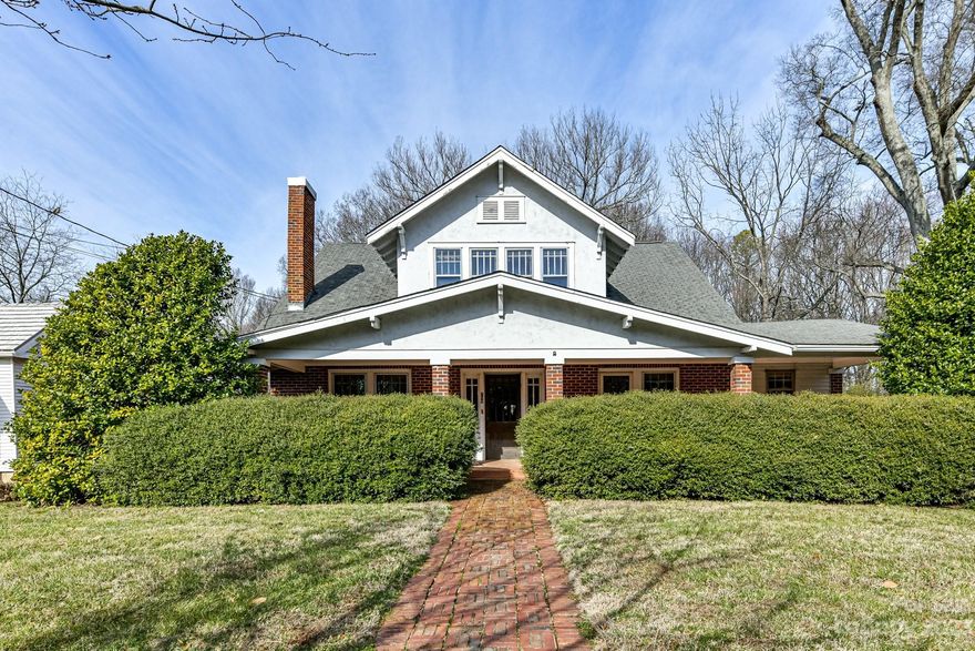 Brick bungalow built in 1926 & located on N Main Street in Davidson. One block from the main entrance to Davidson College, this spacious home on a .32 lot is perfect for the buyer looking for historic restoration. Interior space includes 3360 sq ft along w/an unfinished basement area of 1169 square feet. The existing garage & shed are in disrepair & will need replacement. The home features 5 BRs, 2.5 baths, hardwood flooring, large rooms, kitchen w/ butler's pantry, a wide covered front porch & a convenient in-town location. Property being sold "AS-IS." No air conditioning. Radiator heat isn't working. Fireplaces have been covered & aren't functional. Home is located in the N Main Historic District of Davidson (see attachments). It is also located in the Davidson VIP Zoning area w/ FAR (Floor to Area) guidelines. The back .10 acres of parcel is located in a RR easement area. This area can't have permanent structures. Wonderful opportunity for a restoration project in historic Davidson!