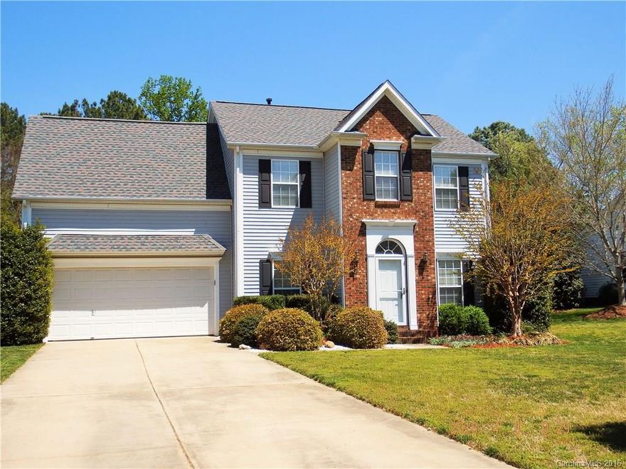 Move in ready home freshly painted with oak hardwood floors, upgraded 42 inch kitchen cabinets and architectural details such as crown molding and archways on the first floor. Spacious master bedroom with vaulted ceiling and rope lighting. Two secondary bedrooms connected by a Jack and Jill bathroom. Large bonus room. New roof 2012. Backyard is flat, private, fenced and has a 2 tier deck great for entertaining! Only minutes from Ballantyne.