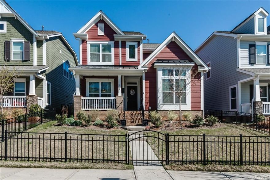 This immaculate home features many upgrades. Gorgeous hand-scraped hardwoods. Fully fenced in yard. Upgraded floors in secondary bedrooms. Granite in kitchen and master bathroom. Terrific floor plan with first story master! Short walk to the shops & restaurants in Davidson / Antiquity as well as Harris Teeter. Walking distance to the community pool.  Lawn maintenance, phone and cable included. Very well maintained home that shows extremely well. A must-see home!