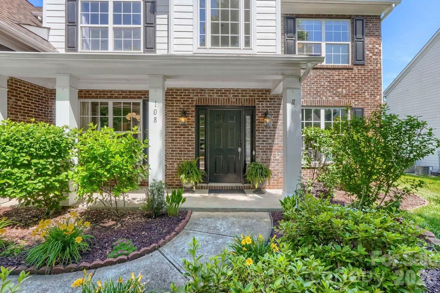 Gorgeous 4-bedroom, 2.5-bath home in desirable Morrison Plantation offering an elegant yet modern lifestyle. Inside, you’ll find wide-plank luxury vinyl flooring, exquisite light fixtures, tons of natural light, and stylish finishes throughout. Upon entry, you’re greeted by a stunning chandelier, custom barn doors, and a beautiful formal dining room. The large two-story family room features custom built-ins and opens to the modern kitchen with abundant cabinetry and stunning countertops. This floor plan offers multiple flexible spaces on the main level including a room currently used as a movie room that could also serve as an office or playroom, while the formal living room adds even more versatility. Upstairs, the spacious primary suite features a tray ceiling, dual vanities, garden tub,  walk-in shower, a large walk-in closet, plus an en suite flex space. Three additional large bedrooms and full bath complete the upper level. Motorized shades in the two-story family room upper windows and primary bedroom windows add comfort and convenience. Enjoy the large backyard with an extended patio, storage building, peach trees, and crepe myrtles.  Tankless Water Heater.  Morrison Plantation offers a clubhouse, pool, playgrounds, tennis/pickleball courts, basketball courts, walking trails, dog park, social events like Food Truck Fridays, and the convenience to everything in Mooresville.