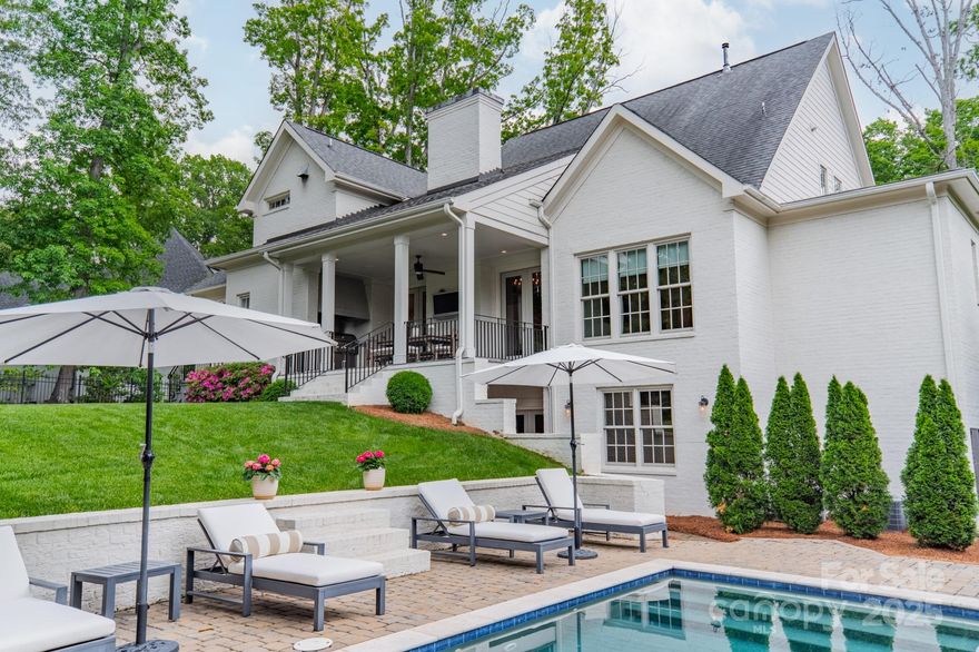 Elevate your lifestyle at 331 Anthony Circle, an elegant custom home commanding a quiet cul-de-sac in prime Cotswold. With a stunning curb appeal and a wonderful backyard, discover year-long privacy, beauty and comfort in exceptional design. The main-level primary bedroom overlooking the resort-like pool is accentuated with a vaulted ceiling and exposed beams. The home offers a total of 5 impressive bedrooms all with ensuite. The bright kitchen is equipped with Thermador appliances and the terrace has a build-in grill station too. A captivating 42" pass thru fireplace from the great room to the covered terrace maximizes all outdoor experiences. The oversized walkout basement is comfortable enough to include your billiards, wine cellar, home office, gym or even a 6th bedroom. High ceilings, European oak flooring throughout, generator, TESLA charger, no HOA; 331 Anthony Circle presents the ultimate luxury life you deserve!