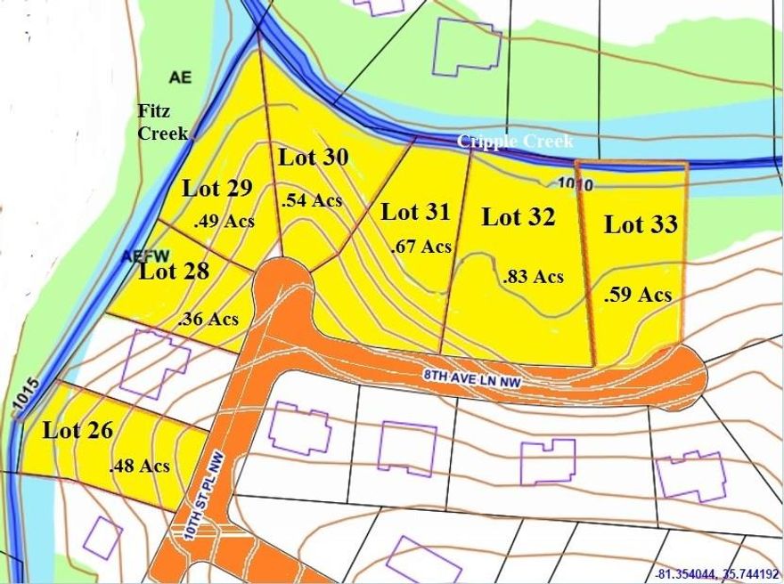 Excellent location for your new home in NW Hickory in the prestigious Pines II. Creek along back of property. Several lots / prices to choose from.