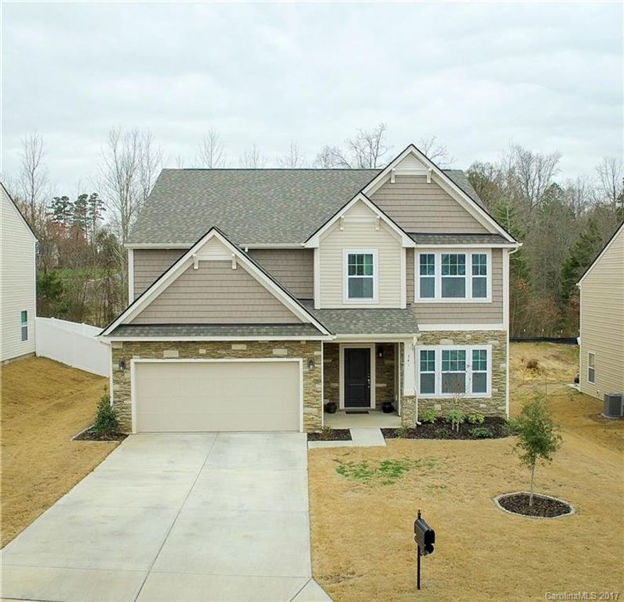 2016 NEW & Gently lived-in! Popular Riley plan w/ designer package has abundant space & style. Incl private study, formal dining, terrific kitchen upgrades w/ breakfast bar at center island, cozy nook, huge butler panty, designer cabs w/ granite, Wood Laminate Flooring, SS Whirlpool appliances, MASSIVE MBR walk in closet that you have to see to believe. Bonus room & walk-ins in all BRs. Extended garage w/ great storage space.