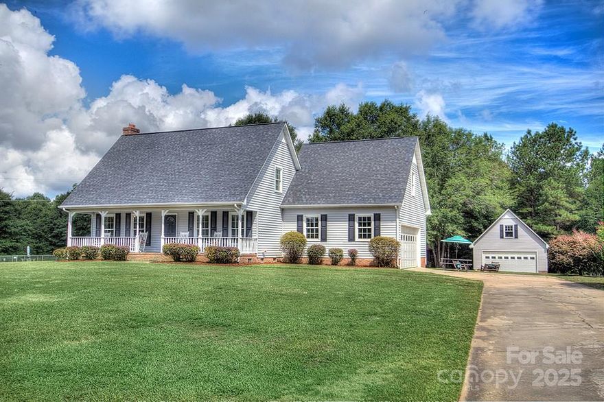 **HIGHEST & BEST OFFERS ARE DUE BY 3 P.M., FRIDAY, 7/27** Casual country living at its finest!  Rocking chair front porch stretches across front of house and meet friends and family with a warm welcome. The outside offers so many great things...detached (777 sf) 2 car garage w/ (456 sf) bonus/rec area serviced by separate HVAC system. Storage room w/ additional covered area. Treehouse, playset & firepit. Home boasts master on main, two bedrooms on upper level and bonus area over attached garage serviced by separate HVAC ~ yes, that is two bonus/rec areas, both serviced by separate systems.  Beautiful sunroom with direct access to deck. HVAC for main/lower level replaced '17; wood floors in kitchen/breakfast '17; new appliances; roof '11.