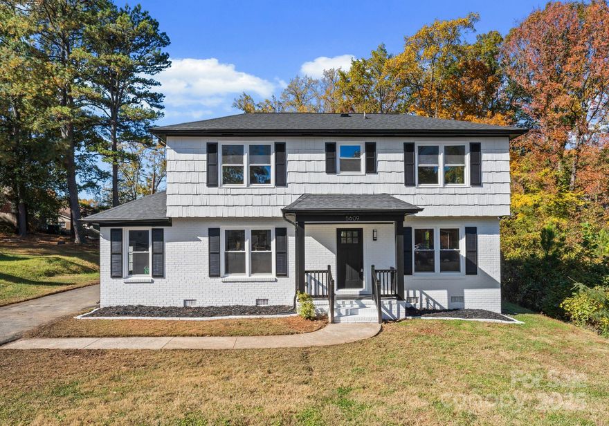 Beautifully remodeled 4-bedroom, 2.5-bath home on a spacious 0.45-acre lot at 5609 Alanhurst Lane in Charlotte! This two-story home features a brand-new roof, new HVAC system, and all-new stainless-steel appliances. The bright, modern kitchen boasts quartz countertops, white shaker cabinets, and sleek black hardware. Fresh paint, updated flooring, and contemporary finishes flow throughout the open and inviting floor plan. Enjoy a large, private backyard perfect for entertaining or relaxing. Conveniently located near shopping, dining, and major highways, this move-in-ready home blends modern comfort with timeless style.
