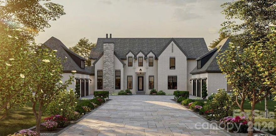 Gracefully blending European influence with modern luxury, this to-be-built custom estate offers over 5,000 square feet of intentional design on 4.6 private acres — with no HOA — just minutes from Ballantyne and all that Indian Land has to offer.

A soaring stone chimney anchors the soft white brick exterior, while steep gabled rooflines and dramatic black-framed windows create a bold yet timeless architectural presence. The arched covered veranda welcomes you in — designed for quiet mornings, evening conversations, and effortless entertaining.

Inside, expansive windows flood the home with natural light, enhancing the clean lines, refined finishes, and thoughtful craftsmanship throughout. The layout is curated for both elevated entertaining and comfortable daily living — open, airy gathering spaces balanced with private retreats.

Step outside to your own estate setting. With 4.6 acres of room to breathe, there is endless opportunity to design a resort-style pool, detached guest quarters, additional garage space, or simply preserve the land for unmatched privacy.  No HOA. No compromises. Just acreage, architecture, and proximity — a rare combination this close to Ballantyne.

This isn’t just a home site.  It’s the opportunity to build a legacy property designed around the way you live.