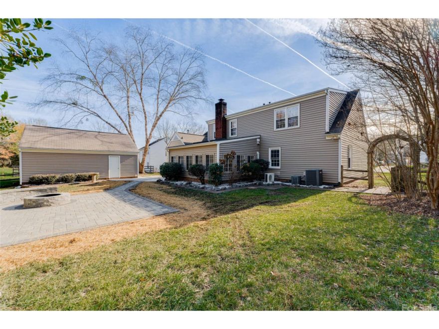 Fully remodeled home in prime location! Upgraded kitchen, all stainless steel appliances. Luxury vinyl flooring throughout the house. New bathrooms, new light fixtures, new oak stairs, new doors, etc. Most of the bedrooms has walk-in closets. Heated/ac sunroom with skylights! New paver patio with fireplace. Gorgeous backyard with mature trees. Property lines surveyed and marked with flagged sticks and are much bigger than existing fenced area. From the right side of the garage, there is your personal access to a sports field/playground. Oversized detached garage and shed provides a lot of storage. Second fridge in outdoor utility closet. Fully insolated attic. Community has a pool, tennis courts, volleyball, playground, basketball. Close to everything, top rated schools!