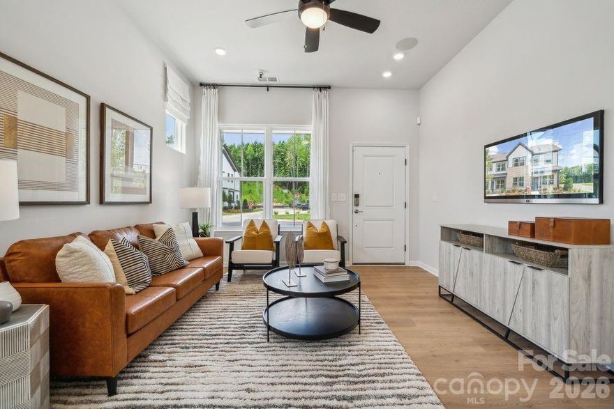 What’s Special: 1st Floor Primary Bedroom | Gourmet Kitchen | Oversized Pantry | Corner Lot. New Construction - June Completion! America's Most Trusted Home Builder. Welcome to the Tahoe at 3173 Beacon Heights Road in Ridge at Sugar Creek! This stunning new end-unit townhome welcomes you with a main floor primary suite at the front of the home, complete with an en-suite bath and walk-in closet. The great room flows easily into the bright gourmet kitchen and casual dining area, creating a natural space to gather. Just off the kitchen, the laundry room adds everyday convenience, while a powder room sits near the rear garage entry. Upstairs, a spacious loft offers the perfect spot for relaxing or entertaining. Three secondary bedrooms all with walk-in closets, including one with its own private en-suite bath, share this inviting floor along with another full bath, storage and flex space for extra versatility. Pool and cabana now open! Ridge at Sugar Creek in Indian Land, SC, offers a welcoming lifestyle with a new pool and planned greenway trail. Just 4.5 miles from Ballantyne, you’ll enjoy easy access to I-77, I-485, and the Ballantyne Bowl’s dining and events. Commuting is simple with quick routes to Uptown Charlotte and Ballantyne Corporate Park. Additional Highlights Include: Gourmet kitchen, upstairs bedroom and full bathroom, and ledge at primary shower. Photos are for representative purposes only. MLS#