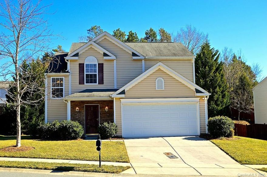 Location Location Location! Live 5 minutes from NC's largest tourist destination-Concord Mills! Shopping, dining, Nascar and other attractions await you. This home is an entertainers' dream! Back Yard privacy in subdivision living. Barely lived in and still like new. Features a sunroom and wide open floor plan. Cozy up to the fireplace in the living room after a long cold day. Master suite features garden tub and stand up shower with a huge walk in closet. Priced to sell FAST!!