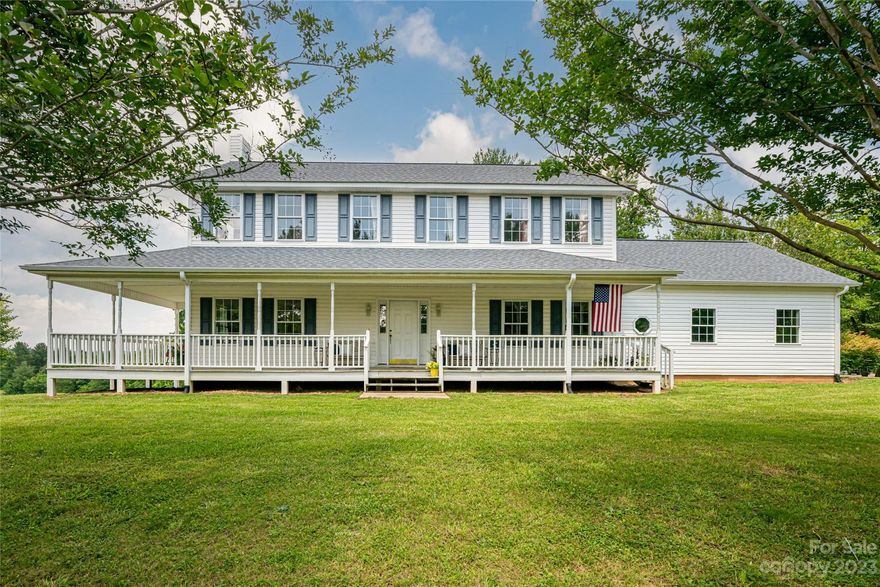 Immaculately maintained home in the exclusive Walnut Grove Plantation neighborhood, ready for your personal touches. The home sits on 10 private acres with pasture areas, lush trees, and breathtaking mountain views. The wraparound porch is the ideal location to relax and unwind while enjoying the peacefulness and beauty of your surroundings. The home boasts a spacious living room to entertain complete with a gas fireplace. 4 bedrooms provide plenty of room to accommodate family, friends, and guests. Abundant windows make the home bright and offer mountain views from almost every vantage point. The basement rec room/flex space is cozy year-round with the wood-burning stove. The back screened in porch is the perfect place to appreciate the gentle breeze, stargaze, and observe the fireflies at night. Enjoy the quiet walkable neighborhood amongst nature with turkeys, deer, and bunnies. The neighborhood allows horses and one four-stall barn and/or one guest house with HOA approval.