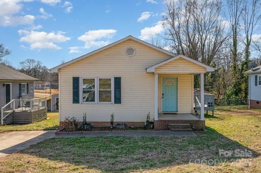 Come and see this cute, quaint, and well maintained home right next to Bessemer City downtown, and not far from city pool. 2 bedrooms and 1 Bathroom. With outside storage building. Easily accessible to interstate 85 for a reasonable commute to Charlotte. Perfect for your next home or investment property. You will enjoy quiet neighbors. There is