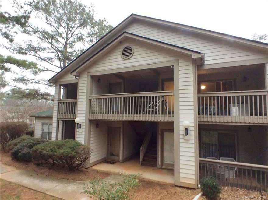 This community is conveniently located close to Wendover Rd and the Cotswold area, minutes to uptown and shopping, dining and entertainment at Southpark! This quiet 2nd-floor unit has a covered balcony with a storage closet and wooded views. The foyer with wood floors opens to a spacious living room-dining room, which has a pass-through into the kitchen with all major appliances. Two closets in the bedroom offer great storage. Community amenities include a pool, clubhouse and tennis court.
