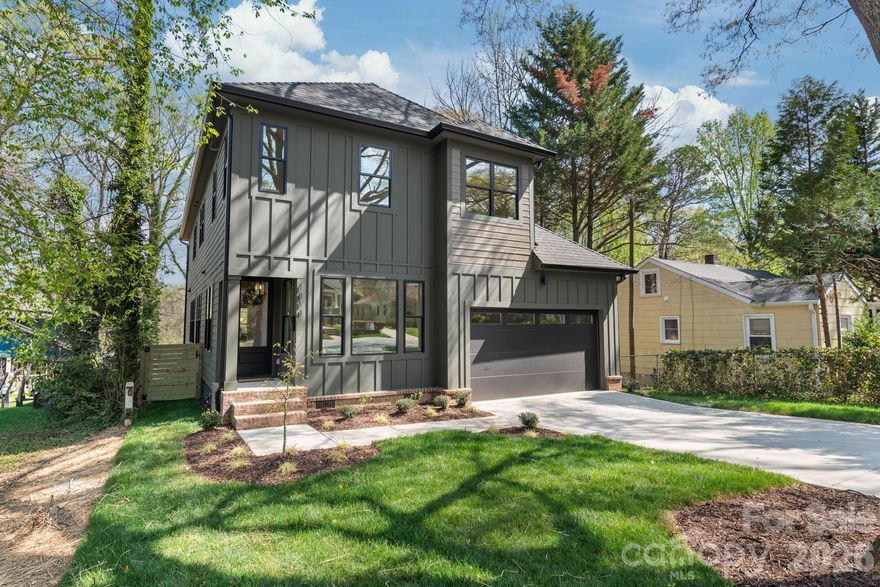 Welcome to 1814 Logie Avenue, a thoughtfully designed NEW construction home in the heart of Charlotte’s highly desirable Plaza Midwood neighborhood. Known for its vibrant character, walkability, and eclectic mix of local favorites, Plaza Midwood offers a lifestyle that’s both energetic and established. Discover a community where tree-lined streets meet some of the city’s best dining, shopping, and entertainment. With close proximity to NoDa, Uptown, and the LYNX Light Rail, this location delivers exceptional convenience while maintaining a true neighborhood feel. Inside, the home showcases intentional design and quality craftsmanship throughout. The open concept main level is designed for both everyday living and effortless entertaining, filled with natural light that highlights clean architectural lines and modern finishes. At the center of the home, a standout chef’s kitchen anchors the space. Featuring an oversized waterfall-edge quartz island, gas range, and a custom fluted hood, the kitchen blends function with elevated design. The juniper KitchenAid Appliance set is a must see! A dedicated wet bar or coffee station with built-in beverage refrigerator and custom shelving enhances both convenience and hosting potential. Site finished hardwood flooring runs throughout, creating warmth and continuity. Each bedroom is equipped with custom closet systems for optimized storage, while all bathrooms feature distinctive tile selections and curated design details that gives each space its own identity. The primary suite offers a spacious and comfortable retreat, designed with both style and functionality in mind. Low voltage prewire with data jacks & living room 5.1 speakers included. Large secondary bedrooms with walk in closets. Outdoor living is equally inviting, with a covered rear porch overlooking a fully fenced yard. Perfect for anyone seeking space for relaxing, entertaining, or creating your own private outdoor oasis. Professional landscaping and thoughtful site planning enhance both curb appeal and everyday usability. Set in one of Charlotte’s most dynamic neighborhoods, this home places you just minutes from local hotspots, parks, breweries, and coffee shops, all while offering quick access to Uptown and beyond. A rare opportunity to own new construction in one of Charlotte’s most iconic and evolving communities.