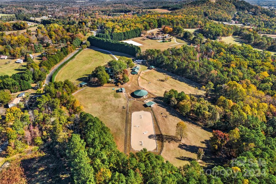 Saddle up for a slice of equestrian heaven! This charming custom log home is a horse lover's dream come true. With four cozy bedrooms and two and a half bathrooms, there's plenty of space for the whole herd. The property boasts a state-of-the-art 8-stall barn, riding arena, and covered round pen,  perfect for perfecting your dressage or simply enjoying a leisurely trot. New horse-safe fencing ensures your four-legged friends stay safely corralled, and each pasture has a run-in-shed, while direct access to riding trails offers endless adventures. Inside, the home sparkles with new appliances and rustic charm. And for those moments when you're not in the saddle, the nearby CETA Trails or ride FETA Peniel Trails Parking Lot provides a gateway to nature's wonders. Home is furnished with most necessities. On those hot August days enjoy the in-ground pool or hang out on the supersized deck with plenty of places to lounge around the gas fire pit while enjoying a big mountain view.