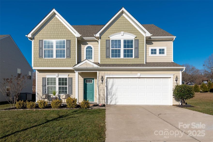 Welcome to this beautifully maintained home, perfectly situated in a boutique-sized community just minutes from shopping, dining, & I-485. Designed for both comfort & style, this open-concept floor plan features spacious rooms & wonderful finishes. Main flr showcases 5" wide hwd, elegant hwd stairs w/iron spindles, & a thoughtfully designed layout that seamlessly blends function & elegance. A lrg kitchen boasts white cabinetry, granite, ss appliances, pantry, & a lrg center island—ideal for entertaining. The sunroom/dining area is bathed in natural light & provides a stunning view of the fenced-in backyard, complete w/an extended patio, privacy wall, & lush, usable green space—perfect for relaxing outdoors. Upstairs, you'll find the 3 spacious BR's plus a versatile BONUS rm (or a fourth BR- complete w/Murphy Bed), offering endless possibilities for a home office, playroom, or guest suite. With its prime location, exceptional features, & fantastic outdoor space, this home is a must-see!