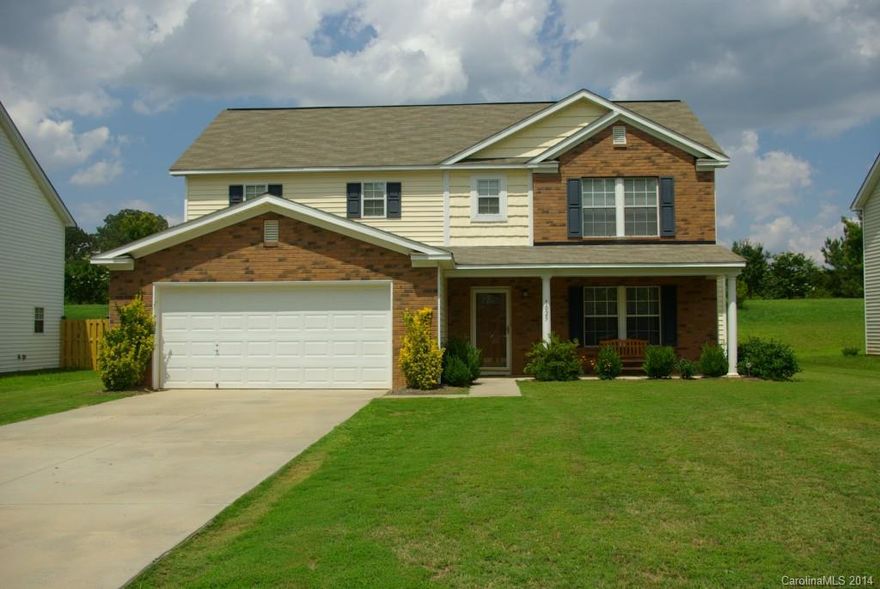 This lovely home has a formal living room with gas fireplace, large master suite on main level, and 3 bedrooms and bath on upper level. The upper level also features a large loft area that is used as a family room. Front porch, patio on back. Community pool, playground and community lake. This is a must see!!